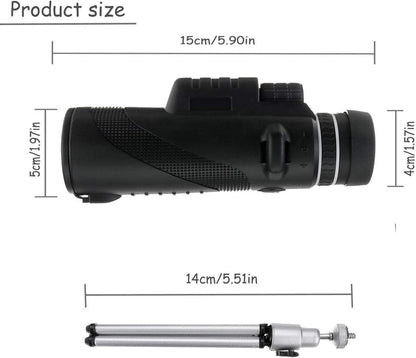 Kit Monocular + Porta Celular Monocular 40x60 Profesional