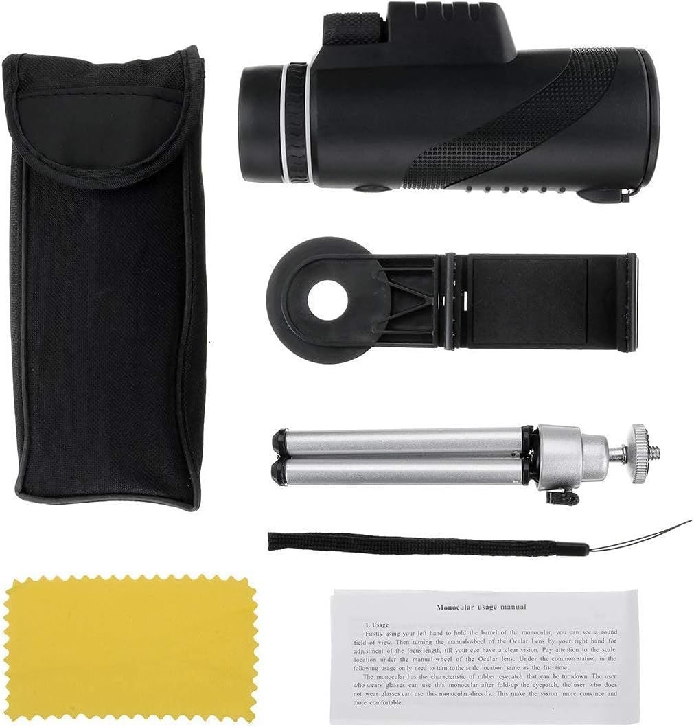 Kit Monocular + Porta Celular Monocular 40x60 Profesional