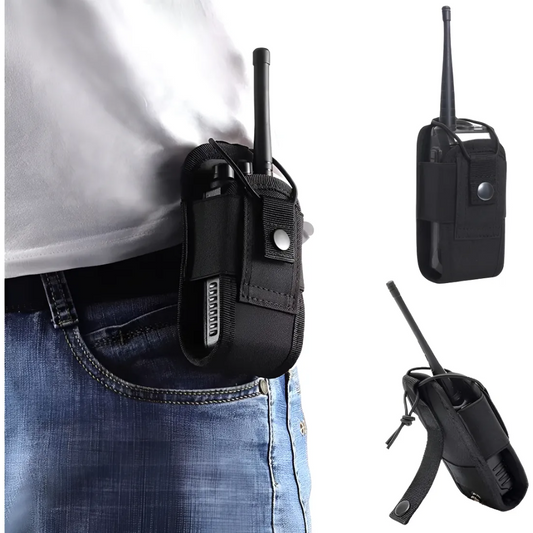 Pouch Porta Radio Molle Pouch Tactico Porta Radio Airsoft Negro