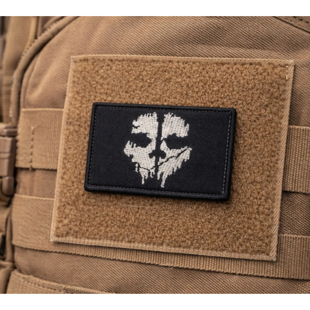 Parches Tacticos Airsoft Parche Airsoft Velcro Ghost Negro