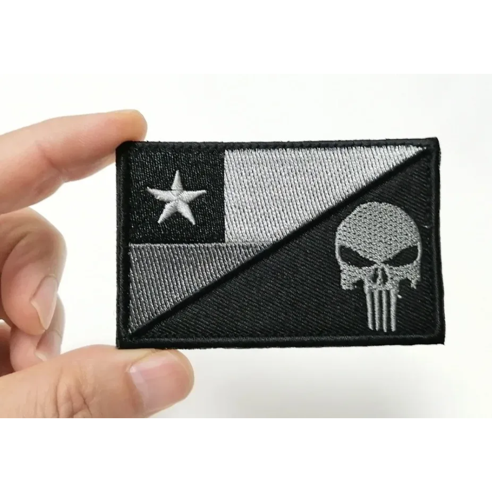 Parches Tacticos Airsoft Parche Airsoft Chile Punisher Negro