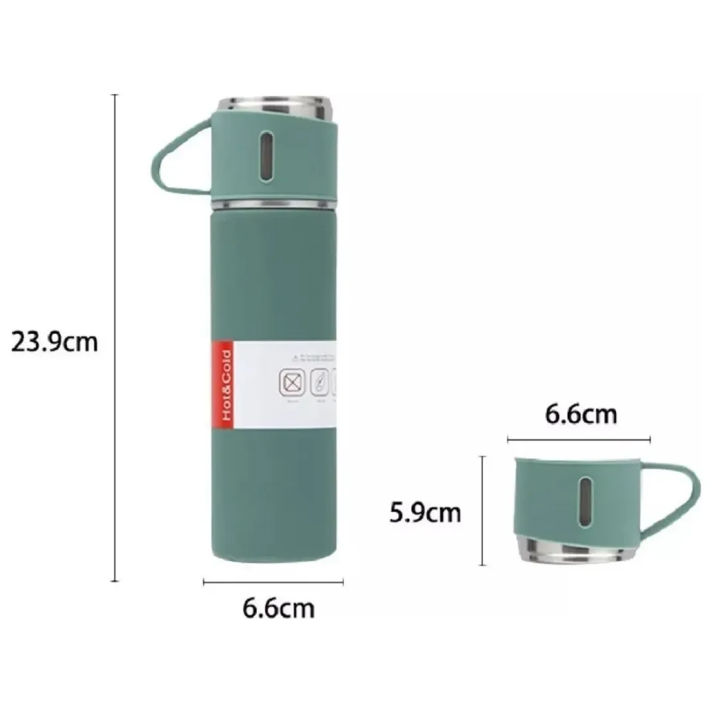 Set Termo 500ml Vasos De Cafe Termico Agua Caliente Fria