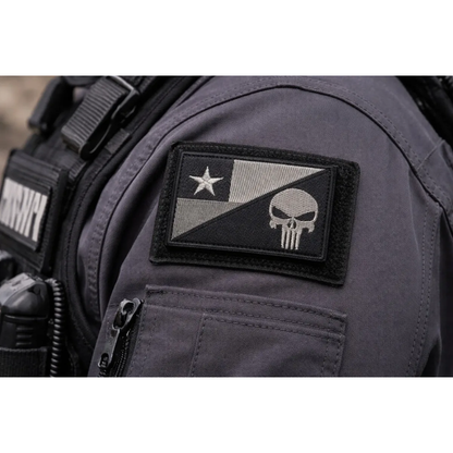 Parches Tacticos Airsoft Parche Airsoft Chile Punisher Negro