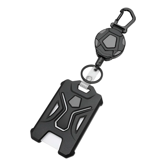 Porta Carnet Retractil Mosqueton Llavero Tactico Portacarnet