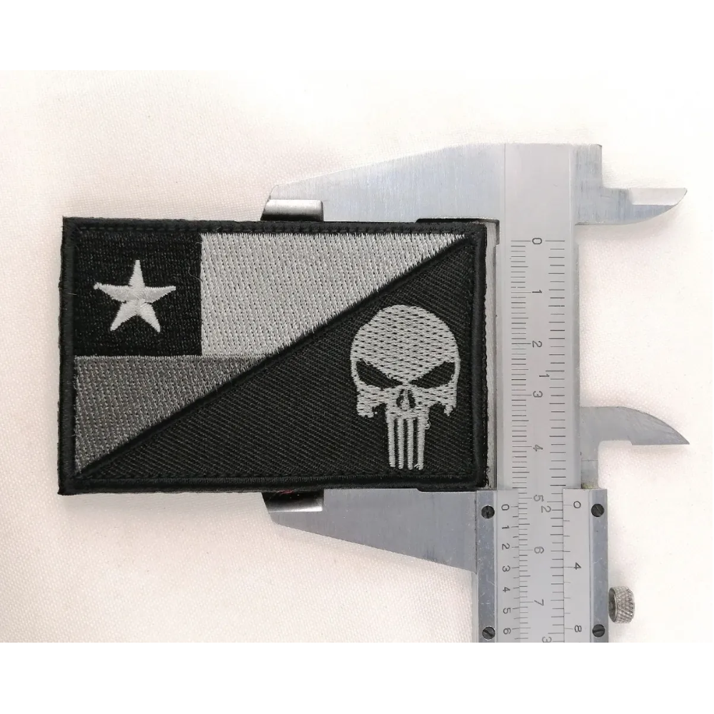 Parches Tacticos Airsoft Parche Airsoft Chile Punisher Negro