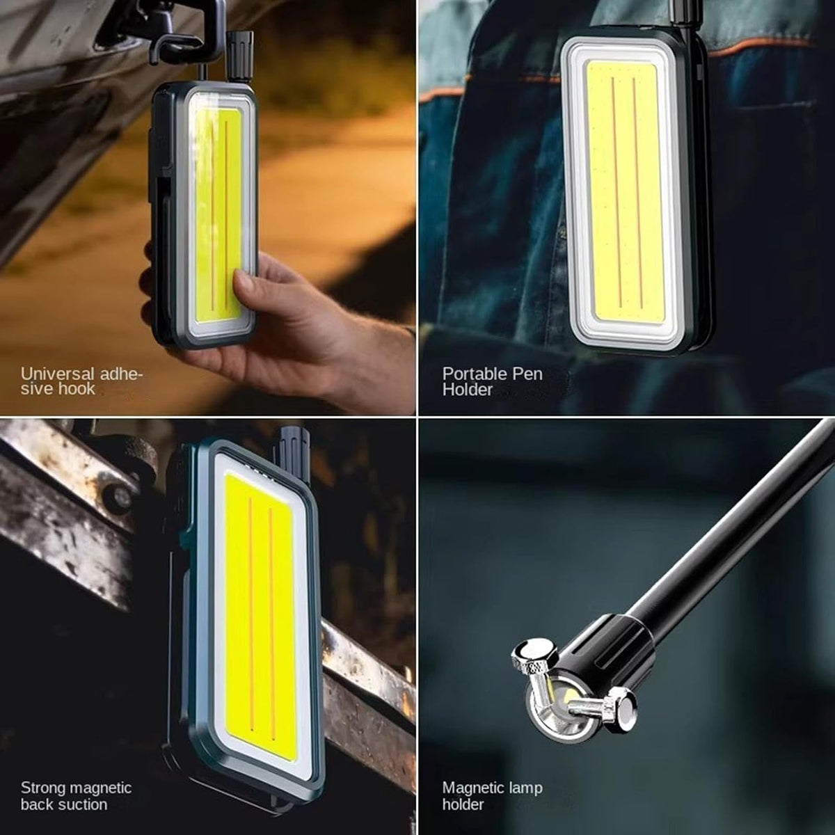 Linterna Cob Linterna Trabajo Recargable Linterna Usb Iman