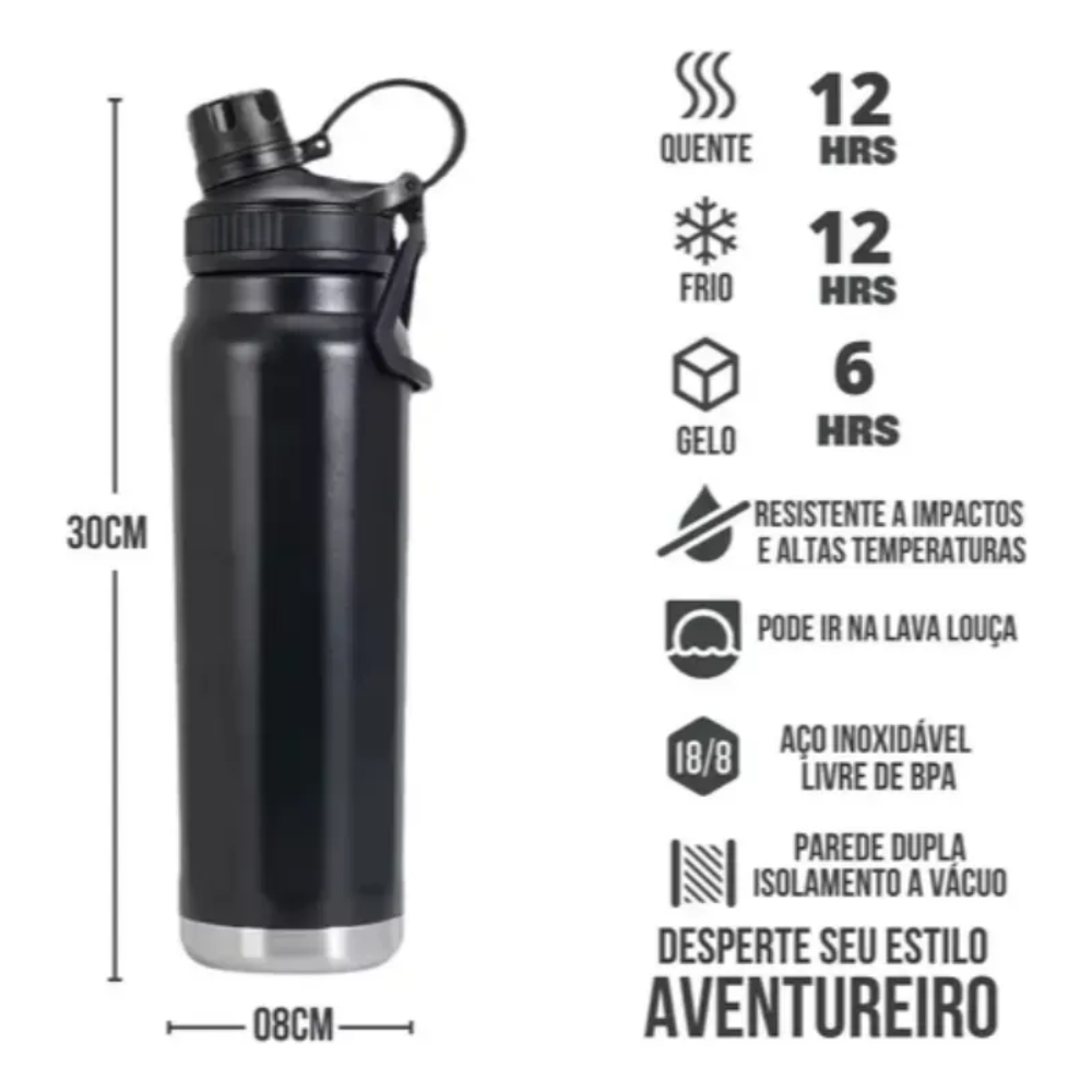 Termo Acero Inoxidable 800ml Botella Termica Agua Fria