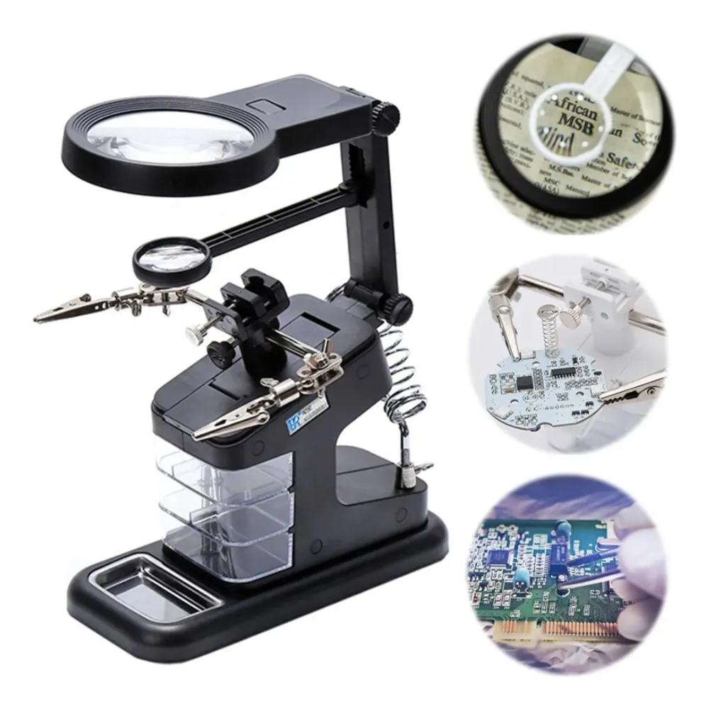 Lupa Luz Led Lampara Lupa Escritorio Lupa Electronica 20x