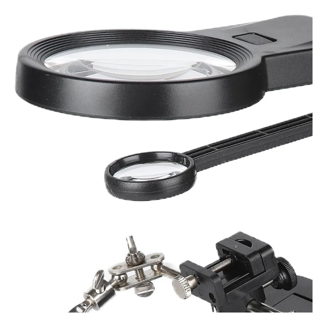 Lupa Luz Led Lampara Lupa Escritorio Lupa Electronica 20x