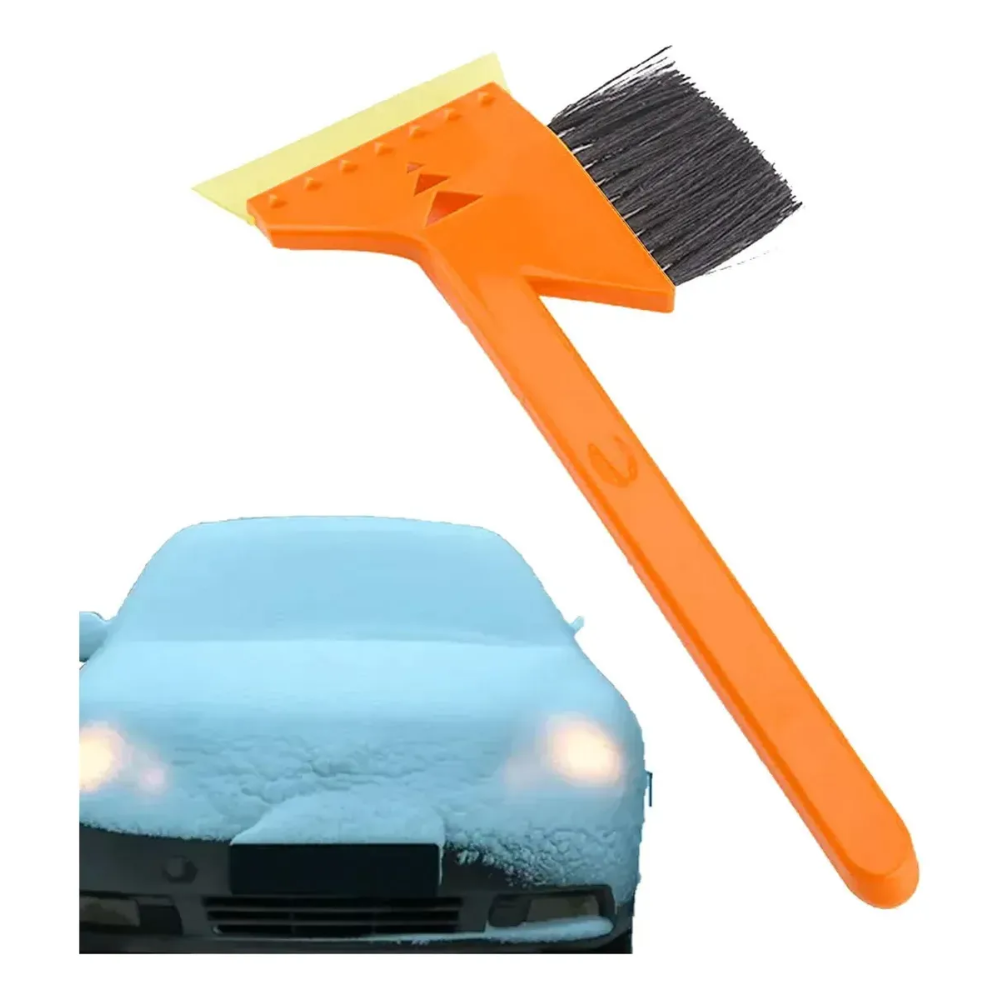 Cepillo Nieve Raspador Hielo Pala Cepillos Anticongelante Naranja