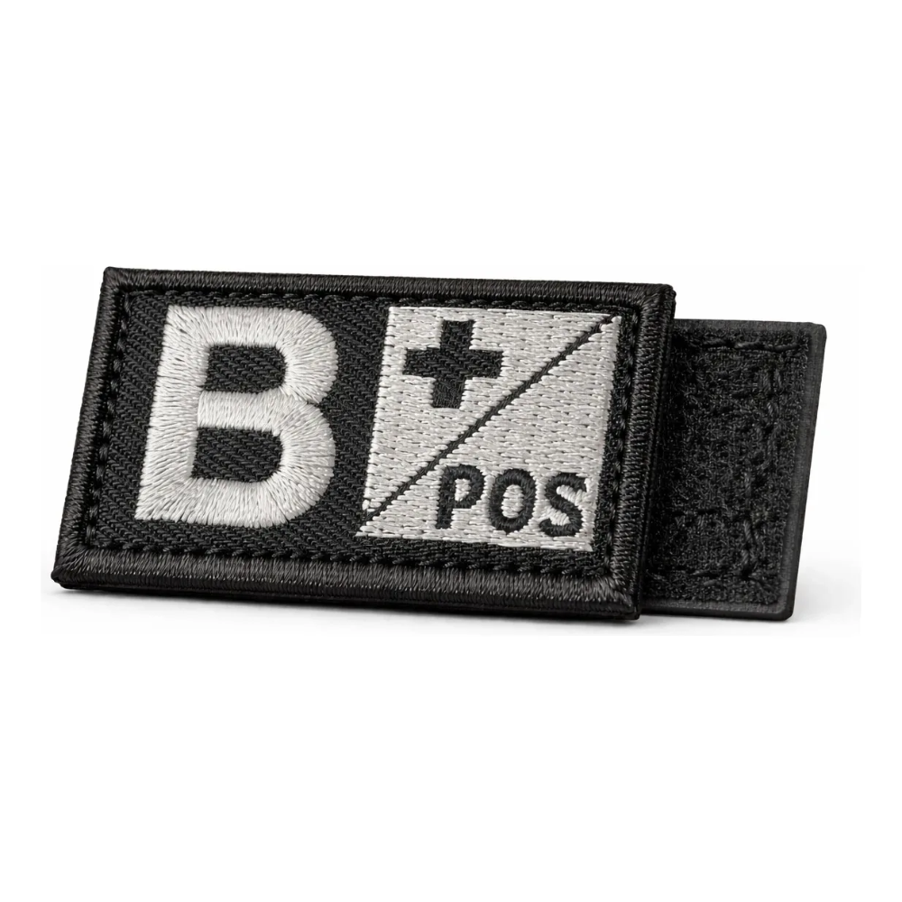 Parche Militar Grupo Sanguineo Tipo De Sangre Velcro Tactico