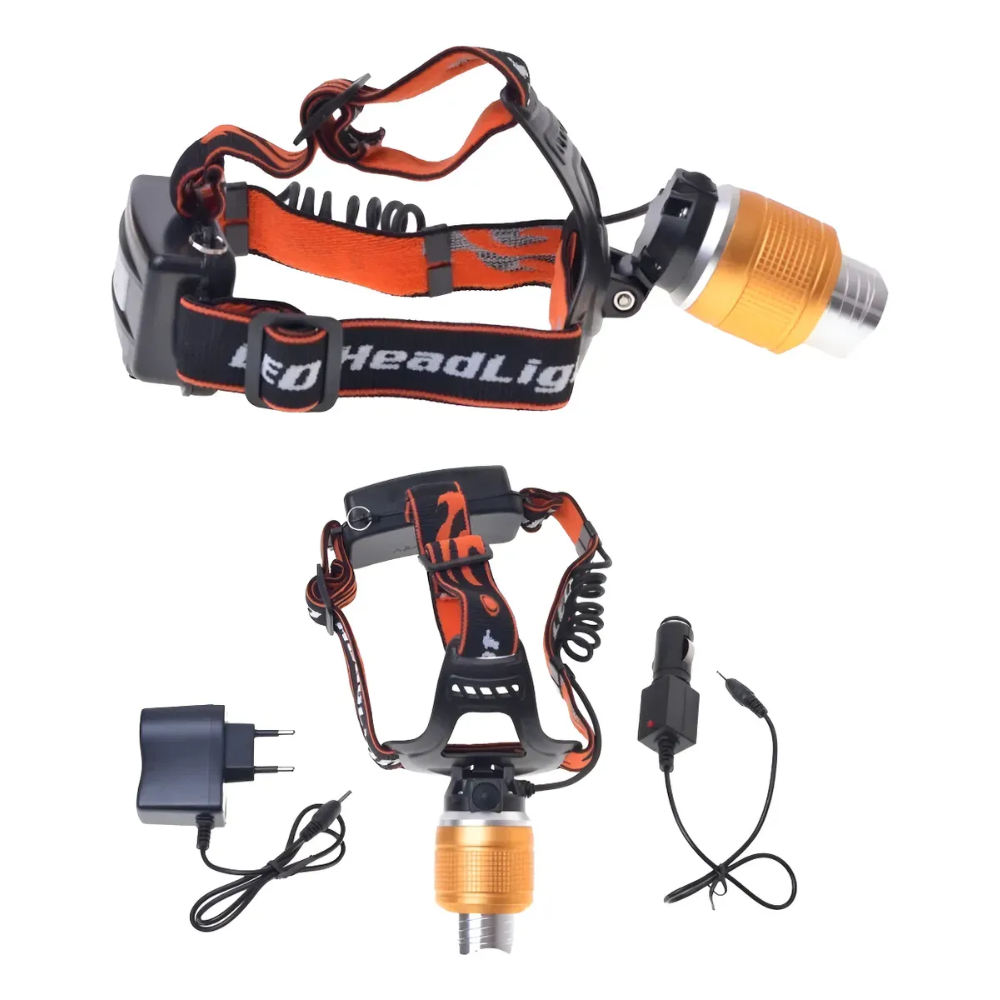 Linterna Frontal Recargable Foco Minero Con Carga De Auto Foco Led Para Cazar