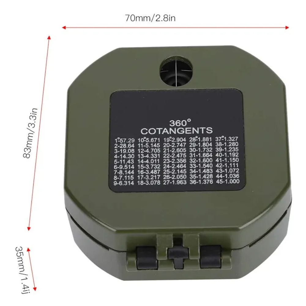 Brujula Geologica Para Exploracion Precisa Brujula Camping Verde