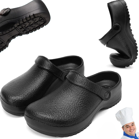 Zapato Chef Zueco Cocina Gastronomico Antideslizante Unisex Negro