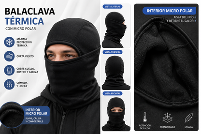 Balaclava Pasamontaña Termica Balaclava Polar Balaclavas