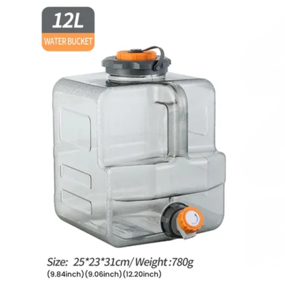 Cubo Contenedor De Agua Camping Bidon De Agua Portatil 12lts