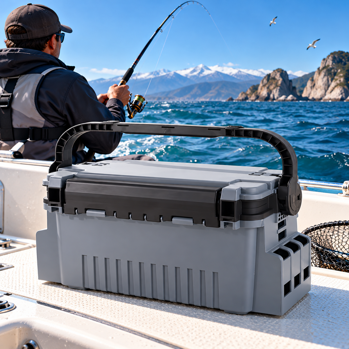 Caja Pesca Porta Señuelos Caja Organizadora Pesca 43x28x25cm