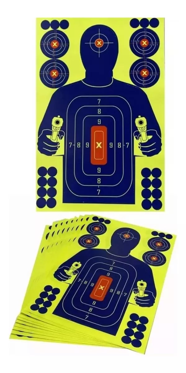 10 Target Adhesivo Rifle Aire Diana Silueta Rifle De Poston