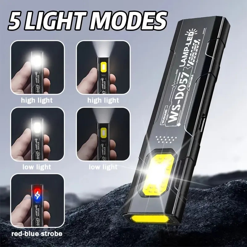 Linterna Tactica Cob Linterna Recargable Tactica Usb Iman
