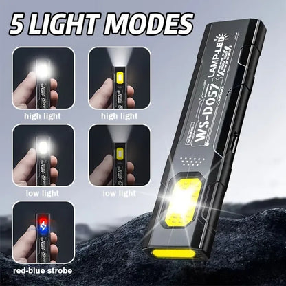 Linterna Tactica Cob Linterna Recargable Tactica Usb Iman