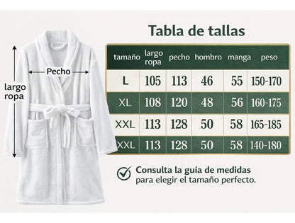 Bata De Baño Tipo Spa Hombre Mujer Bata Unisex