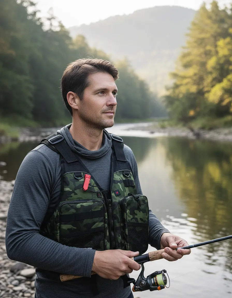 Chaleco Pesca Salvavidas Ajustable Chaleco Multifuncional