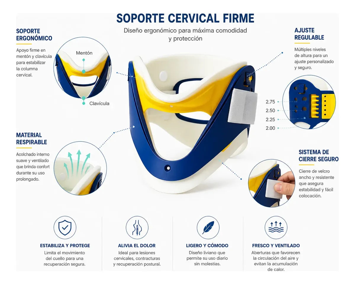 Collarin Ortopedico Cervical Adulto Collar Inmovilizador