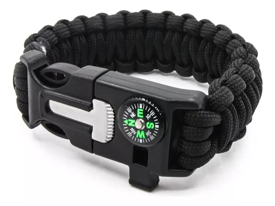 Pulsera Paracord Treking Y Escalada Supervivencia 5 En 1