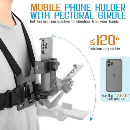 Soporte Celular Ajustable Arnes De Pecho Para Grabar Videos