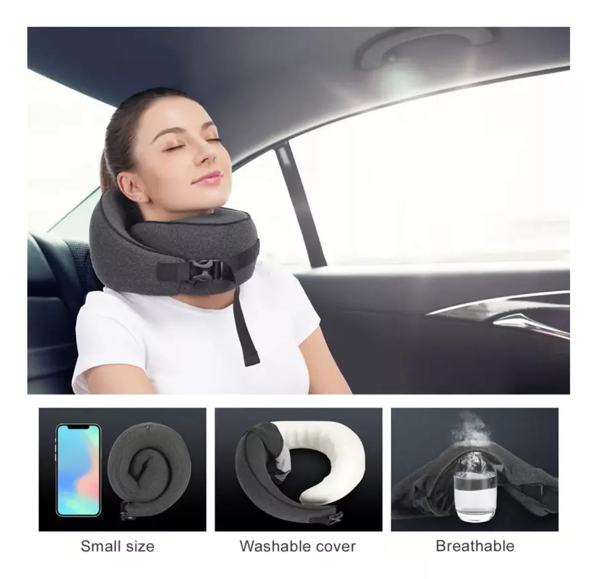 Almohada Cervical Viscoelastica Con Memoria Cojin De Cuello