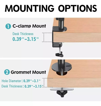 Brazo Soporte Monitor Base Para Monitor Dobl Alzador Monitor