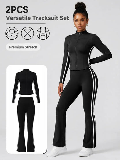 Conjunto Deportivo Mujer 2 Piezas Buzo Poleron Gym Moda