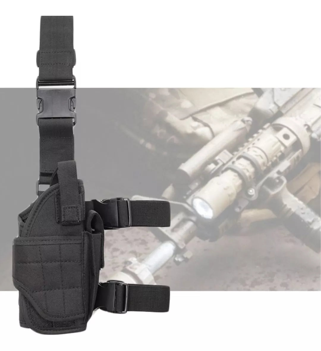 Muslera Tactica Universal Paintball Funda Pistola Negro