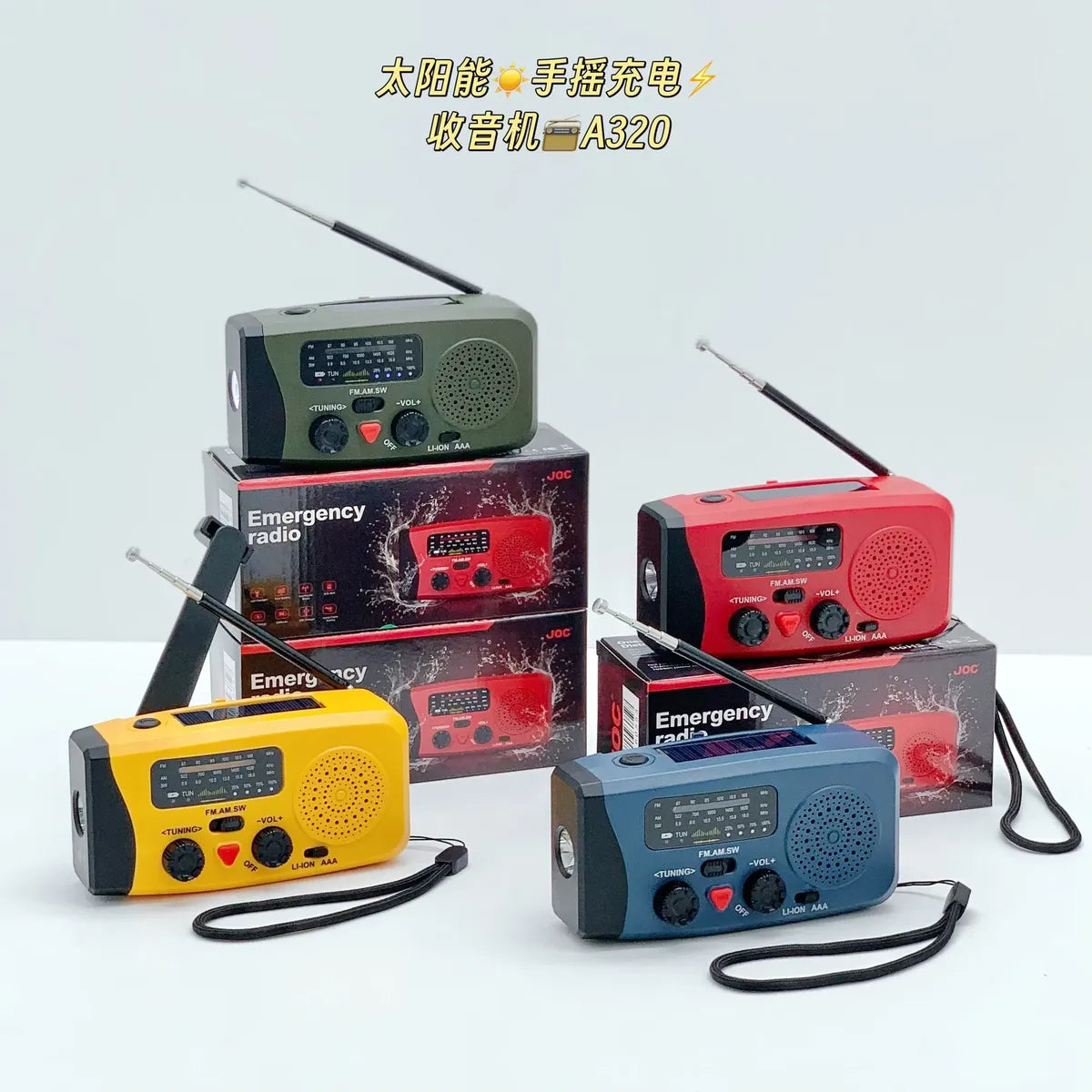 Radio Solar Radio Emergencia Linterna Radio Dinamo Usb Fm Am