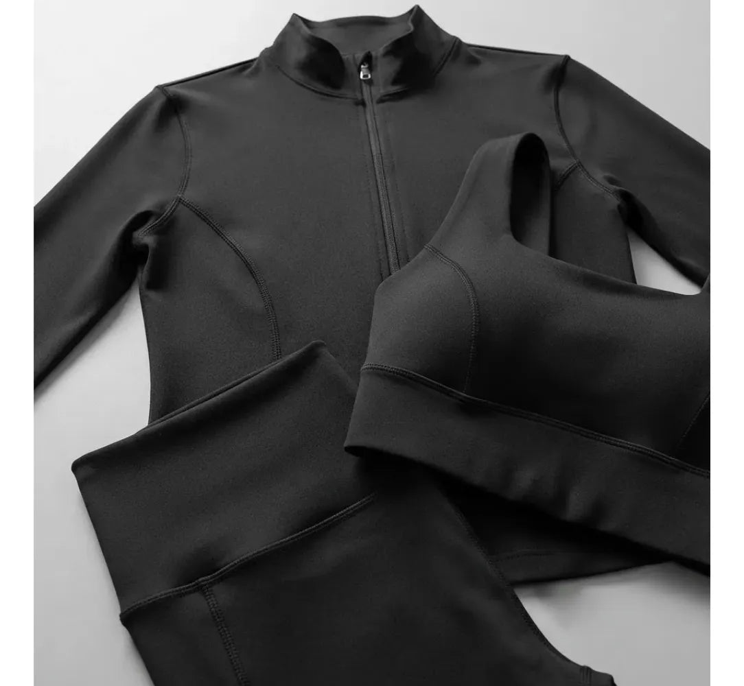 Conjunto Deportivo 3 Piezas Buzo Poleron Gym Top Deportivo