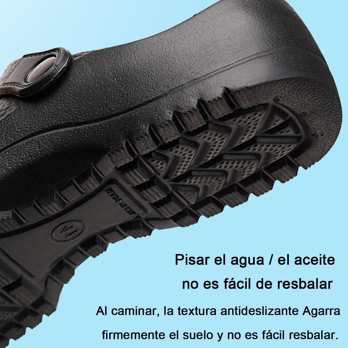 Zapato Chef Zueco Cocina Gastronomico Antideslizante Unisex Negro