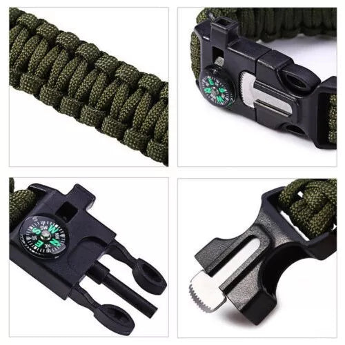 Pulsera Paracord Treking Y Escalada Supervivencia 5 En 1