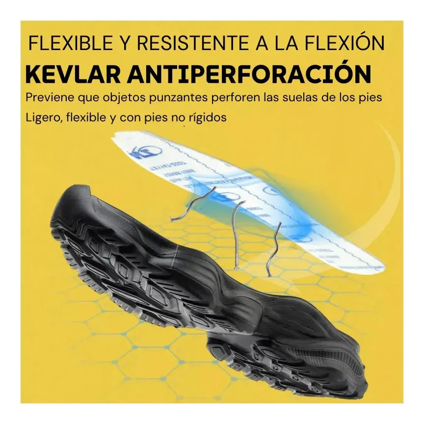 Botas De Seguridad Hombre Zapato De Trabajo Tenis Industrial
