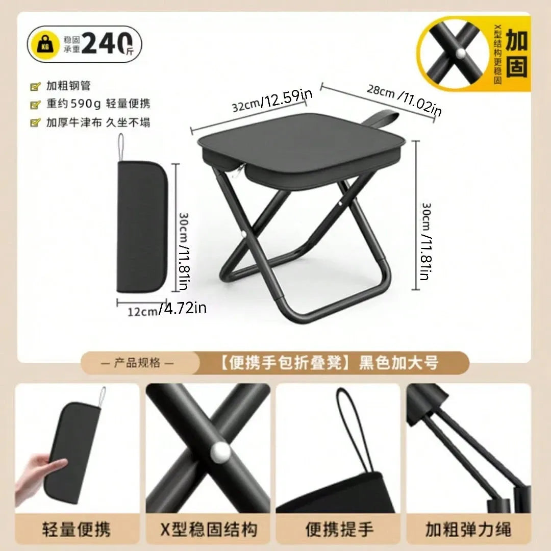 Silla Camping Silla Plegable Camping Portatil Bolso 28x24cm