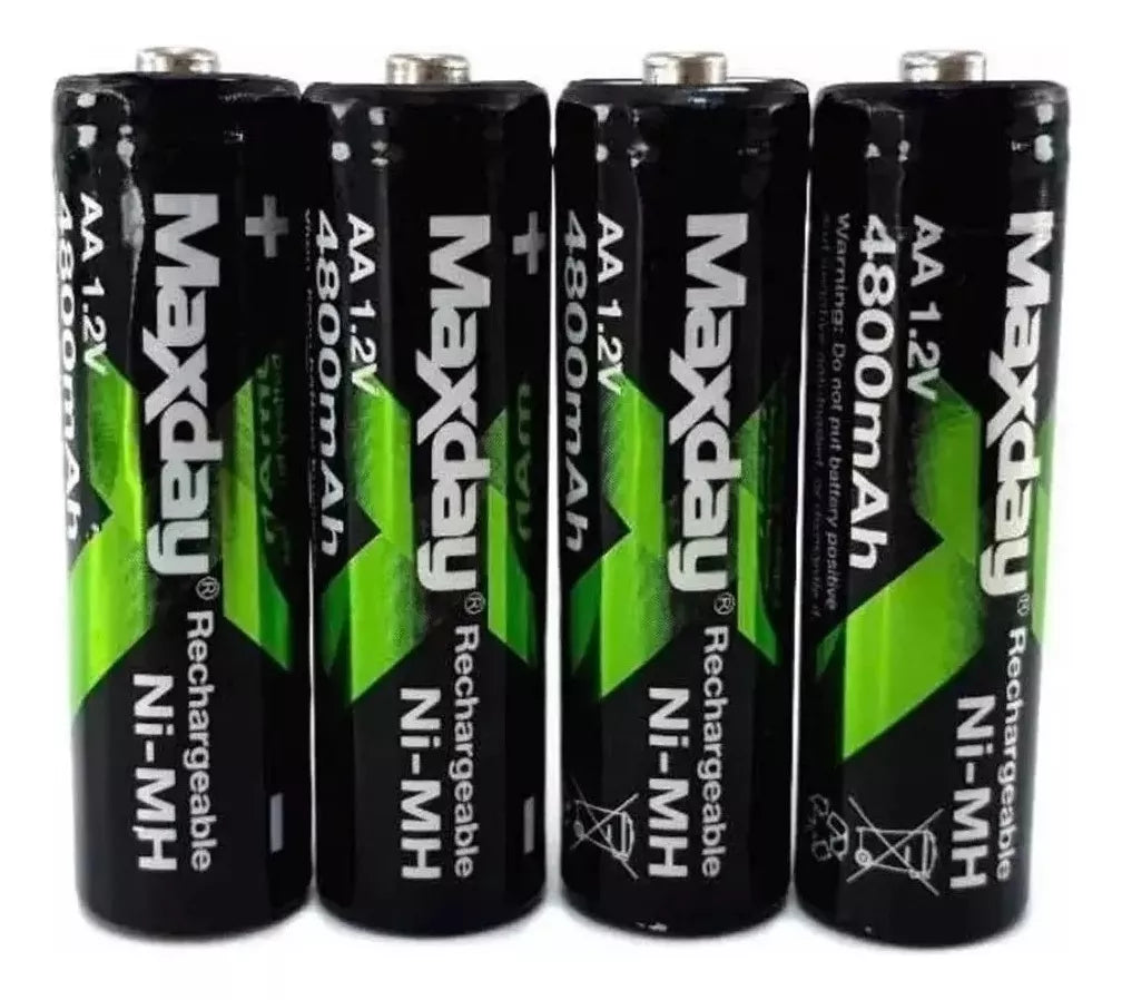 Cargador De Baterias Aa Aaa 9v + 4 Batera Recargable Aa Pila