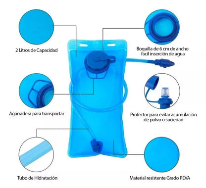 Bolsa De Hidratación 2 L Trekking, Running Ciclismo