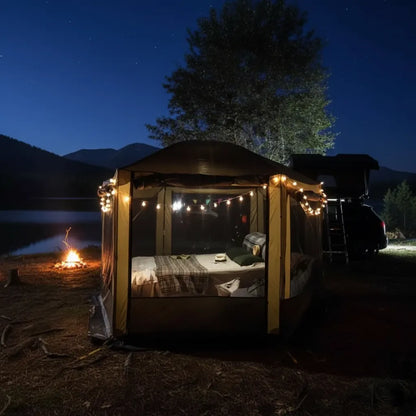 Carpa Camping 4 Estaciones Tienda 6 Personas 360x360x225cm