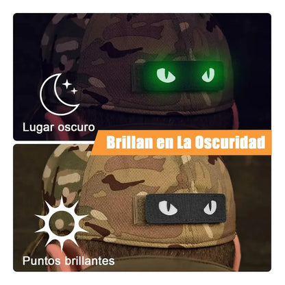 Parche Tactico Militar Parche Ojo Gato Fluorescente Velcro