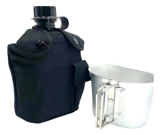 Cantimplora Militar Botella De Agua Cantimplora  Camping 1L + taza