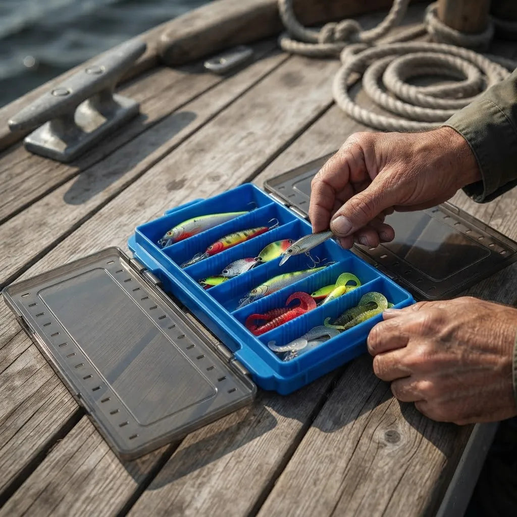 Caja Pesca Porta Señuelos Caja Organizadora Pesca 14compartimientos