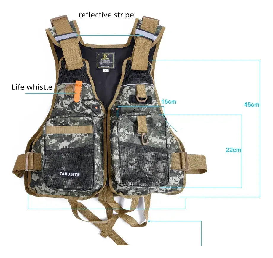 Chaleco Pesca Salvavidas Ajustable Chaleco Multifuncional