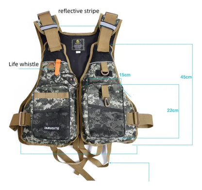 Chaleco Pesca Salvavidas Ajustable Chaleco Multifuncional