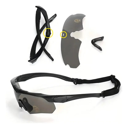 Lentes Tacticos 3 Micas Lentes Uv Airsoft Lentes Militares.