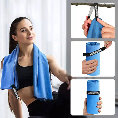 Pack 2 Toallas Microfibra Viaje Deportiva Secado Rapido