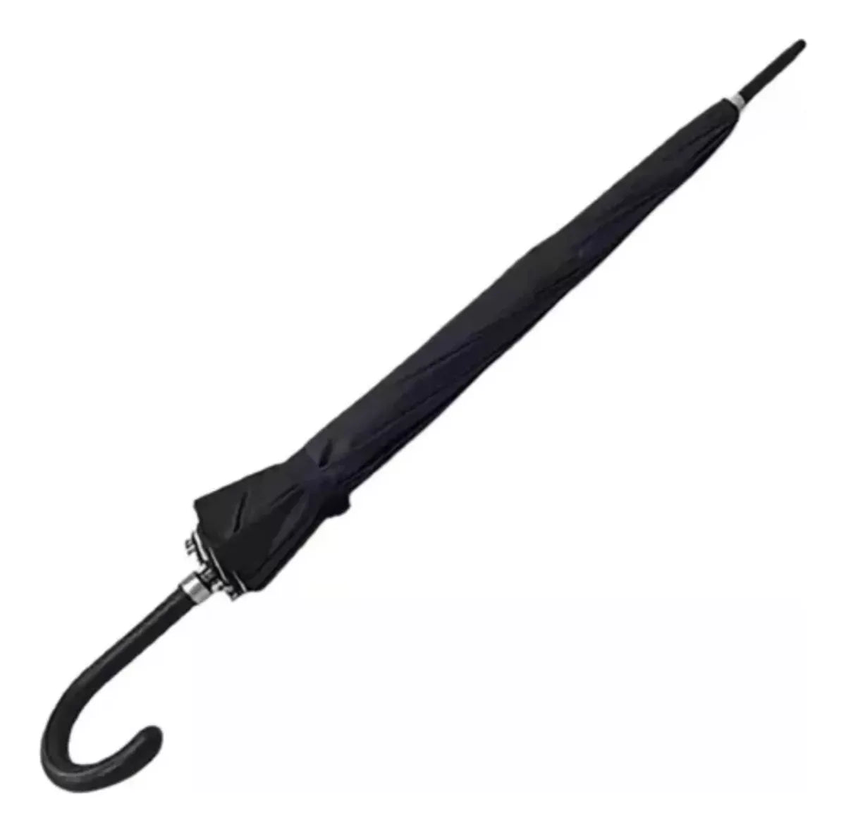 Paraguas Lluvia Plegable Grande Lluvia Negro 16 Varilla 90cm